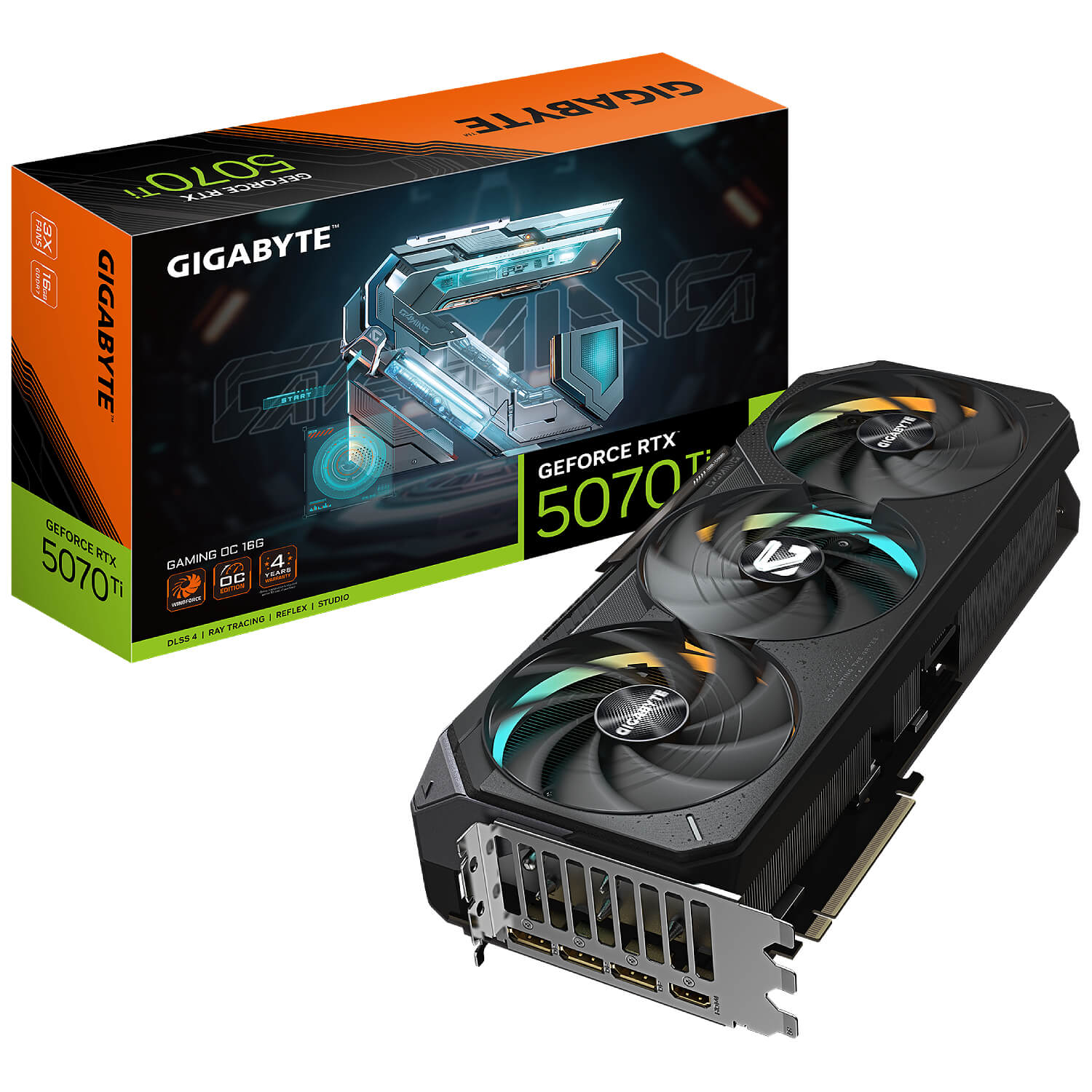 GIGABYTE GV-N507TGAMING OC-16GD nVIDIA Geforce 5070 TI 16GB GDDR7 OC Triple Fan 3DP+HDMI