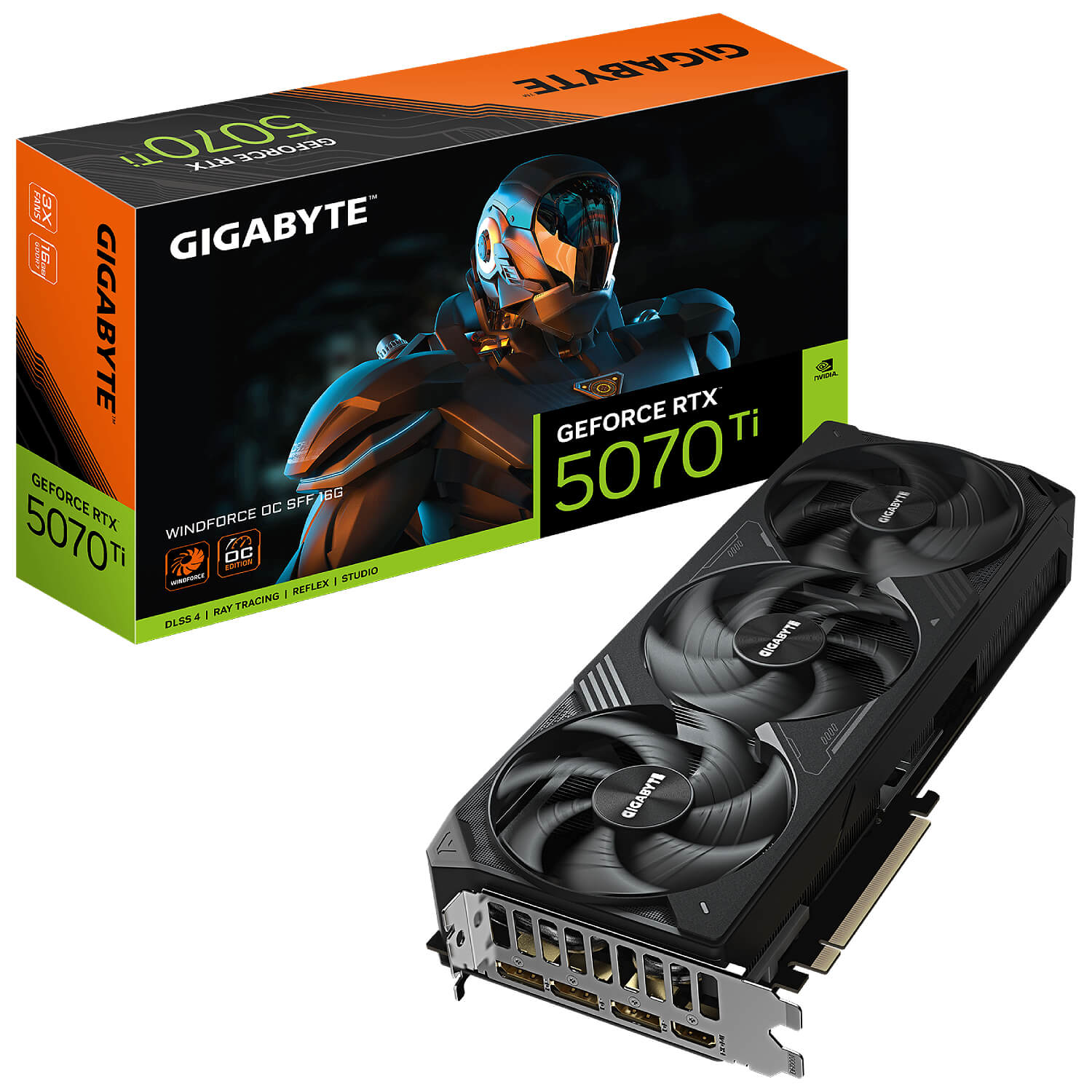 GIGABYTE GV-N507TWF3OC-16GD nVIDIA Geforce 5070 TI 16GB GDDR7 OC Triple Fan 3DP+HDMI