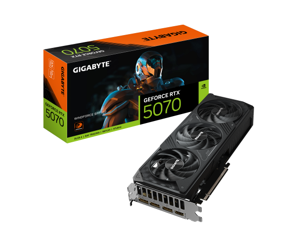 GIGABYTE GV-N5070WF3-12GD nVIDIA Geforce 5070 12GB GDDR7 Triple Fan 3DP+HDMI
