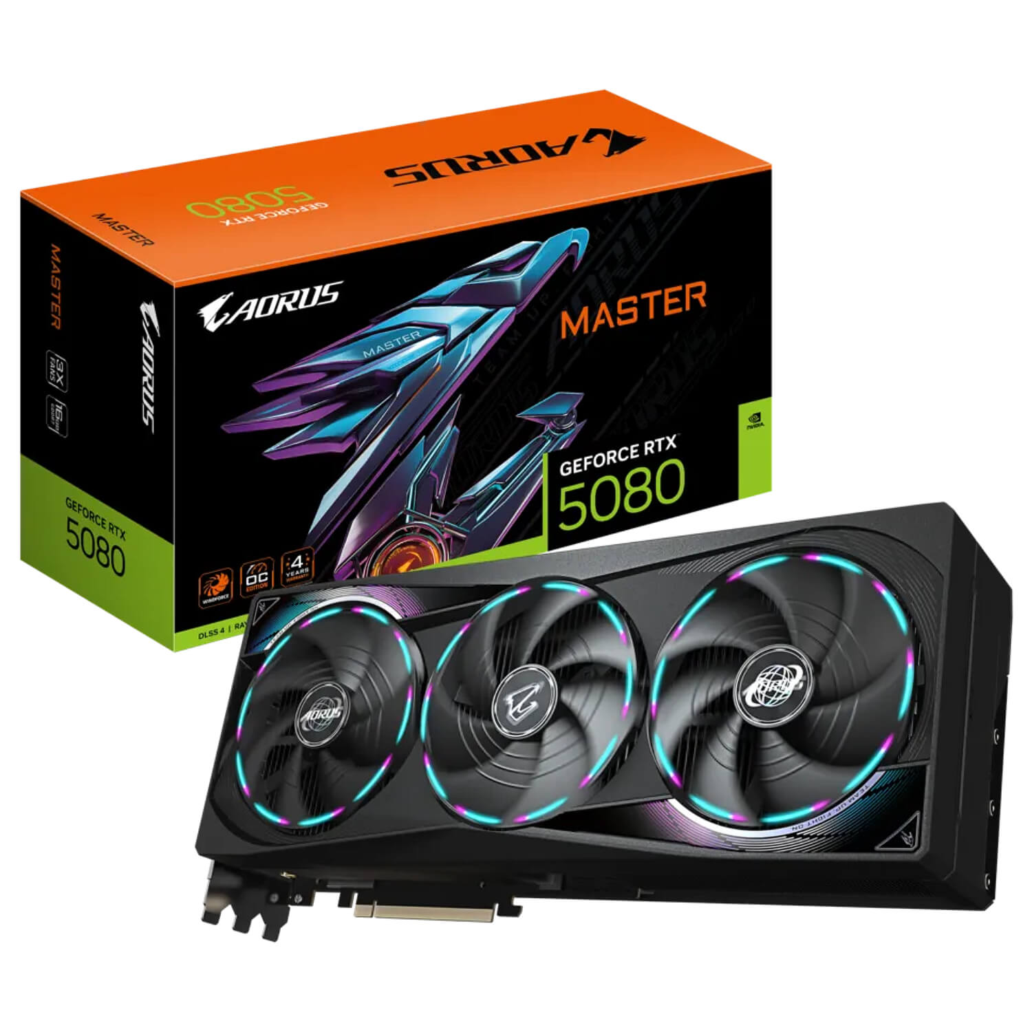 GIGABYTE GV-N5080AORUS M-16GD nVIDIA Geforce 5080 MASTER 16GB GDDR7 Triple Fan 3DP+HDMI