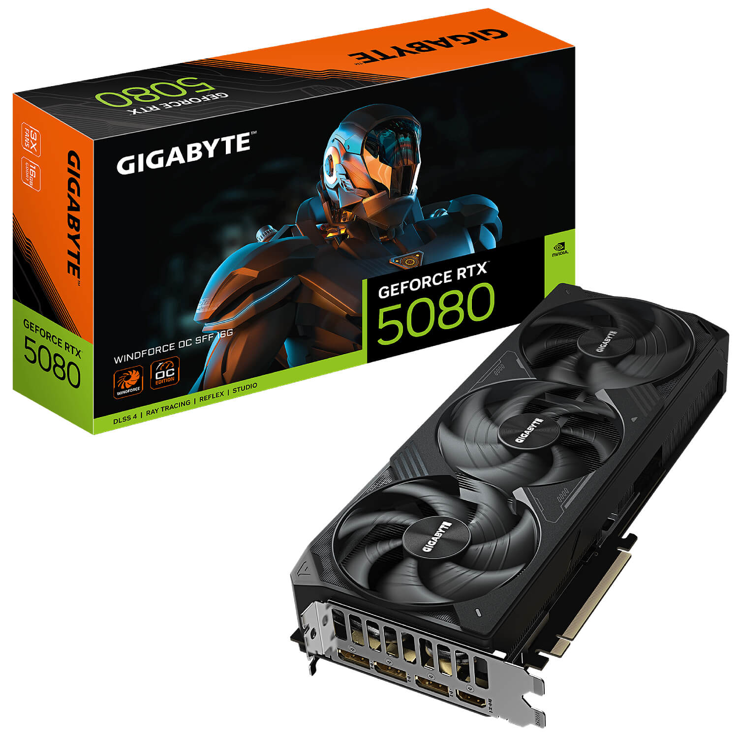 GIGABYTE GV-N5080WF3OC-16GD nVIDIA Geforce 5080 16GB GDDR7 Triple Fan 3DP+HDMI