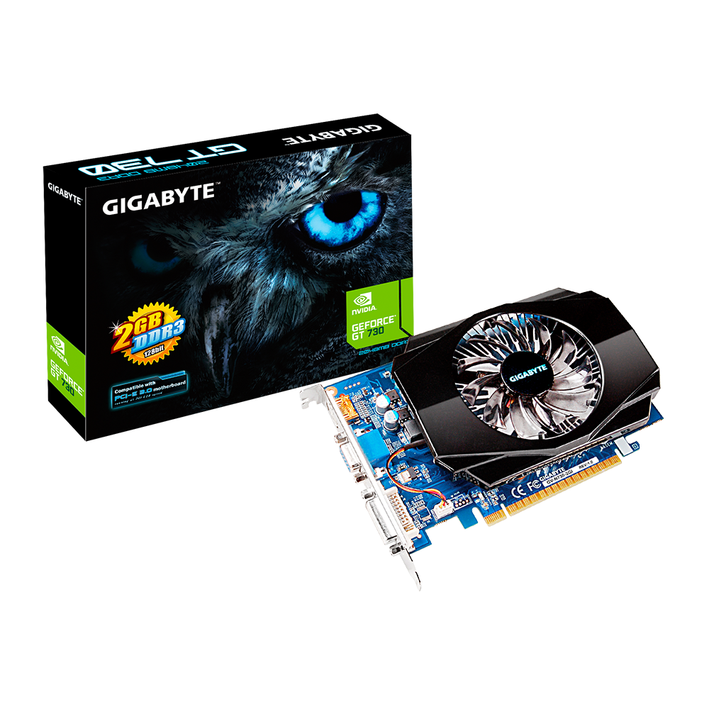 GIGABYTE nVIDIA Geforce GV-N730-2GI 2GDDR3 + TV OUT- HDMI/ Dual DVI, PCI-E