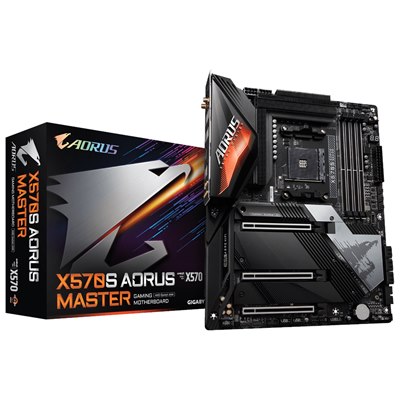 GIGABYTE X570S AORUS MASTER , AM4,PCI-E, DualDDR4 2400/2667/2933/3200 +LAN1000 HDMI