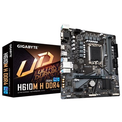 GIGABYTE H610M H DDR4 ,2DualDDR4 2133/2400/2666/2800/2933/3000/3200 ,8CH ,1GB ,HDMI S1700