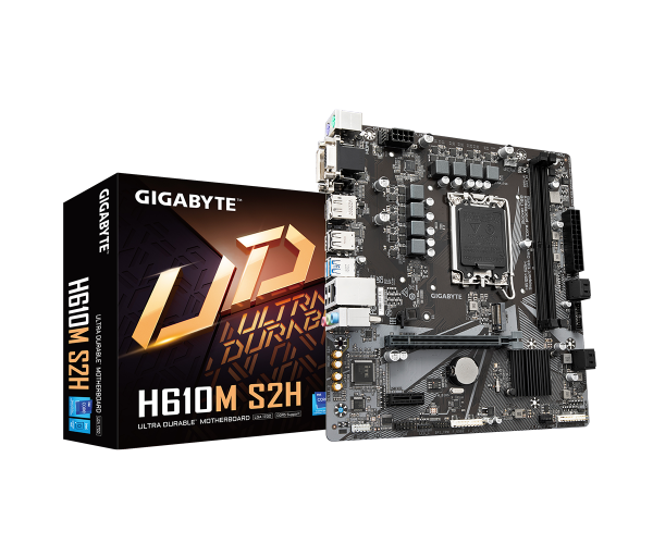 GIGABYTE H610M S2H DDR5 ,2DualDDR5 4400/4800/5200/5600 ,8CH ,1GB ,HDMI S1700