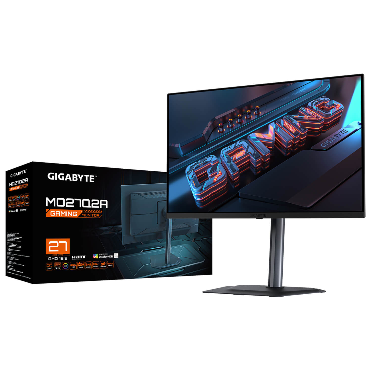 מסך GIGABYTE MO27Q2A 27" 2K QHD 27 OLED 0.03ms 280Hz