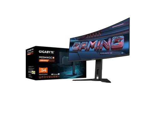 מסך GIGABYTE MO34WQC2 34" Curved 2K WQHD 34 QD-OLED 0.03ms 240Hz