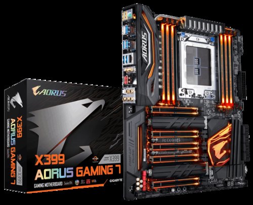 GIGABYTE X399 AORUS GAMING 7, AM4,PCI-E, DualDDR4 2133/2400/2667 +LAN1000 HDMI