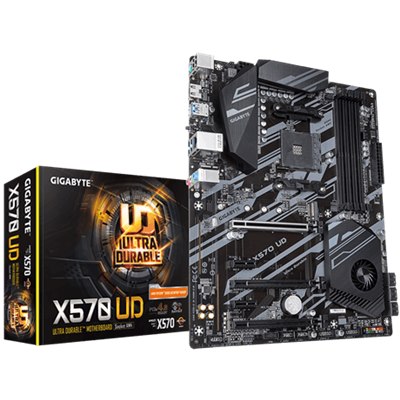 GIGABYTE X570 UD , AM4,PCI-E, DualDDR4 2400/2667/2933/3200 +LAN1000 HDMI