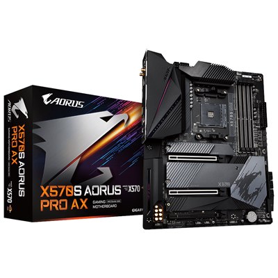 GIGABYTE X570S AORUS PRO AX , AM4,PCI-E, DualDDR4 2400/2667/2933/3200 +LAN1000 HDMI