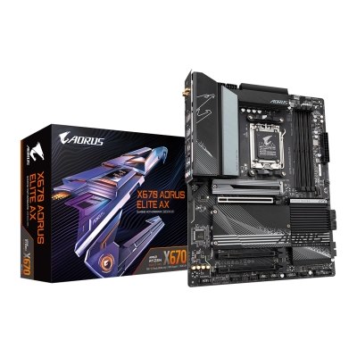 GIGABYTE X670 AORUS ELITE AX , AM4,PCI-E, DualDDR4 2400/2667/2933/3200 +LAN1000 HDMI