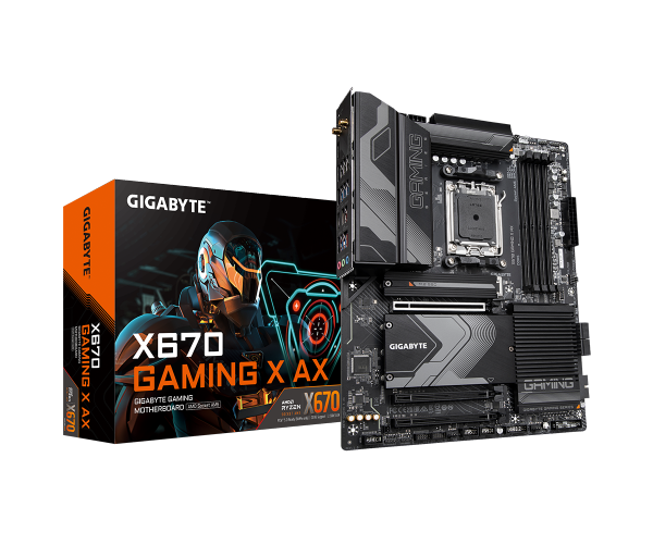 GIGABYTE X670 GAMING X AX , AM4,PCI-E, DualDDR5 4800/5200MHZ +LAN2.5G HDMI