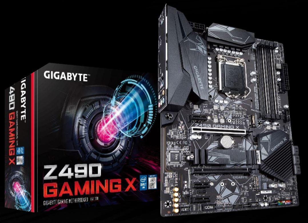 GIGABYTE Z490 GAMING X , Core™ i3/i5/i7/i9,DualDDR4 2133/2400/2666/2800/2933 ,2XPCI-E,1GB S1200
