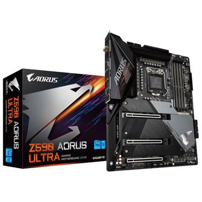 GIGABYTE Z590 AORUS ULTRA , Core™ i3/i5/i7/i9,DualDDR4 2133/2400/2666/2800/2933/3000/3200 ,2XPCI-E,1GB S1200