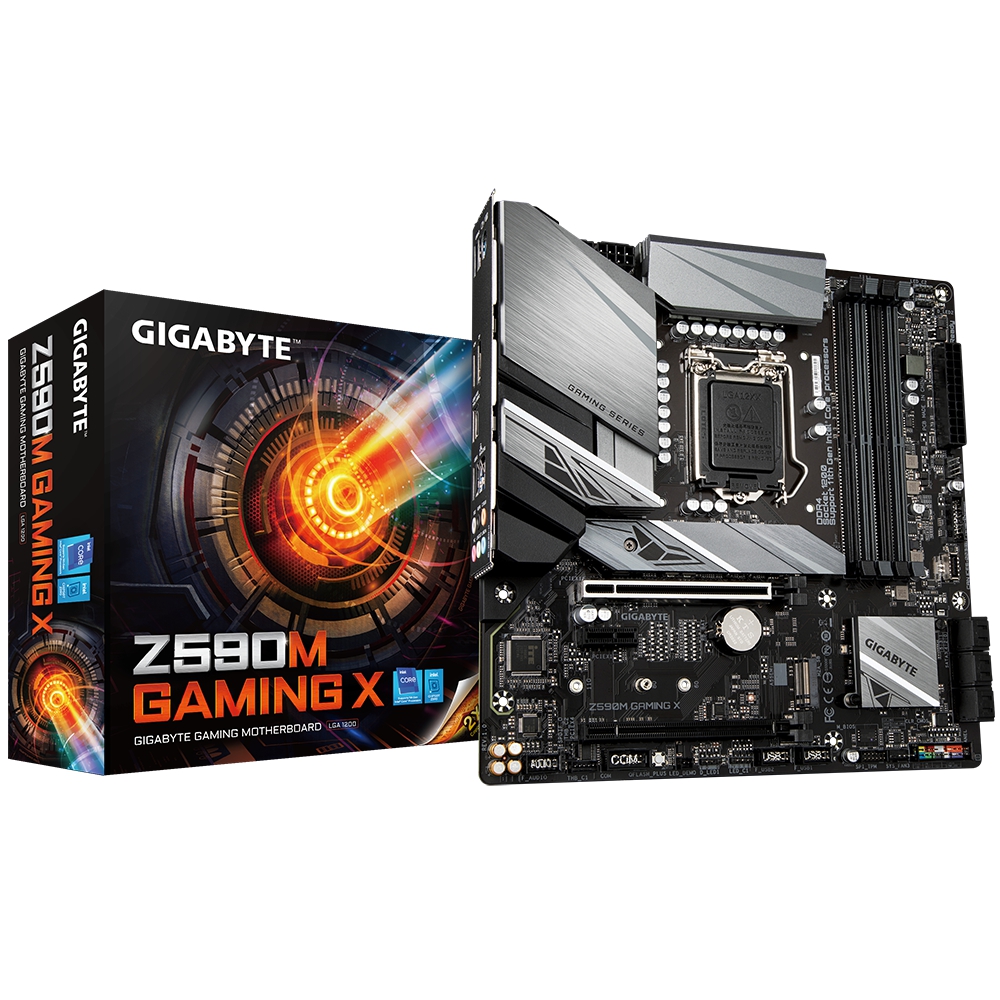 GIGABYTE Z590M GAMING X , Core™ i3/i5/i7/i9,DualDDR4 2133/2400/2666/2800/2933/3000/3200 ,2XPCI-E,1GB S1200