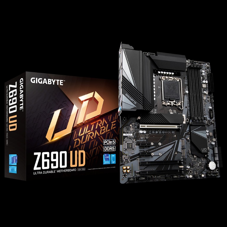 GIGABYTE Z690 UD , Core™ i3/i5/i7/i9, 4DualDDR5 4800MHZ ,2XPCI-E, 2.5GB LGA1700