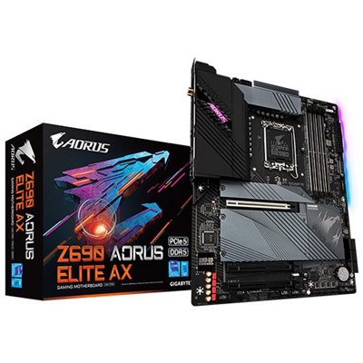 GIGABYTE Z690M AORUS ELITE AX DDR5 , Core™ i3/i5/i7/i9, 4DualDDR5 4000/4800MHZ ,2XPCI-E, 2.5GB LGA1700