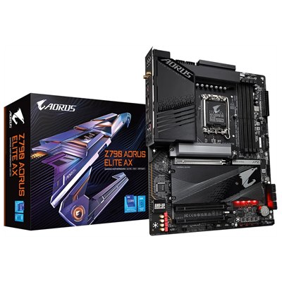 GIGABYTE Z790 AORUS ELITE AX DDR5 , Core™ i3/i5/i7/i9, 4DualDDR4 3200/3000/2933/2800/2666MHZ ,2XPCI-E, 2.5GB LGA1700