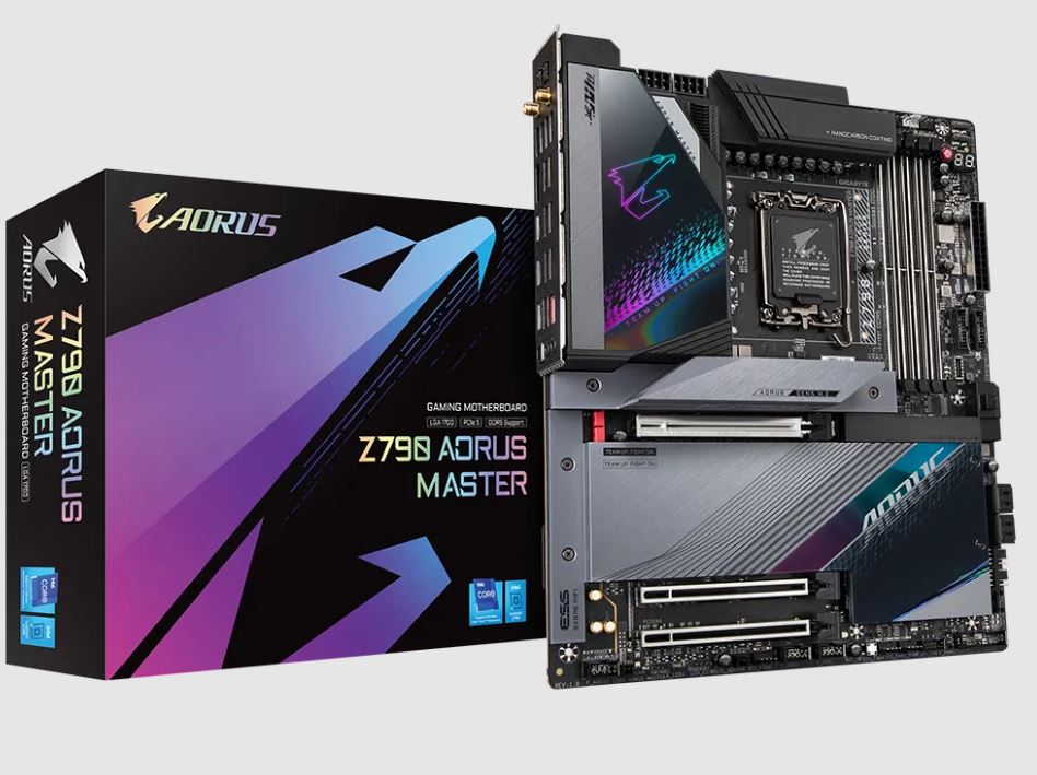 GIGABYTE Z790 AORUS MASTER , Core™ i3/i5/i7/i9, 4DualDDR5 4800MHZ ,2XPCI-E, 2.5GB LGA1700