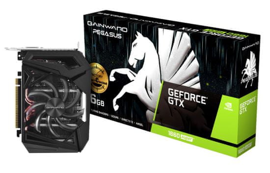 Gainward nVIDIA Geforce GeForce® GTX 1660 SUPER Pegasus 6GB GDDR6 + HDMI / DP / DVI-I, WIN7/10 Ready PCI-E