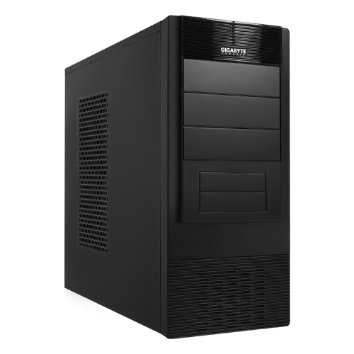 Gigabyte LUXO X140 Black Aluminium+Metal ,Tool-free, no PSU, 1X 120mm, USB2.0, Audio & speaker
