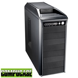HEC Compucase 66RC Black ,Tool-free, no PSU,2x120mm Fan, USB2.0, Audio & speaker