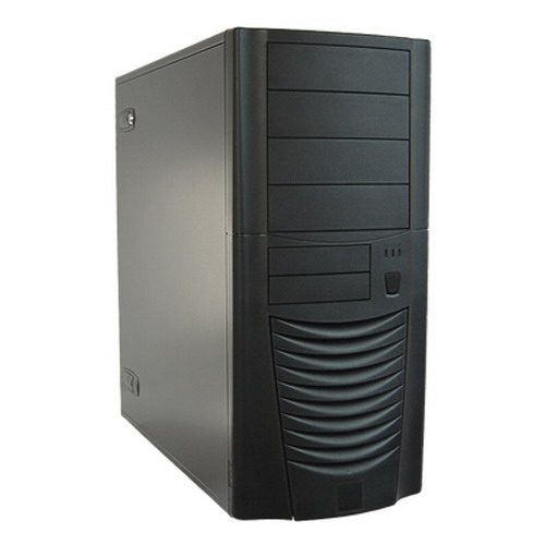 HEC Compucase 6A19B Black ,Tool-free, no PSU,2x120mm Fan, USB2.0, Audio & speaker