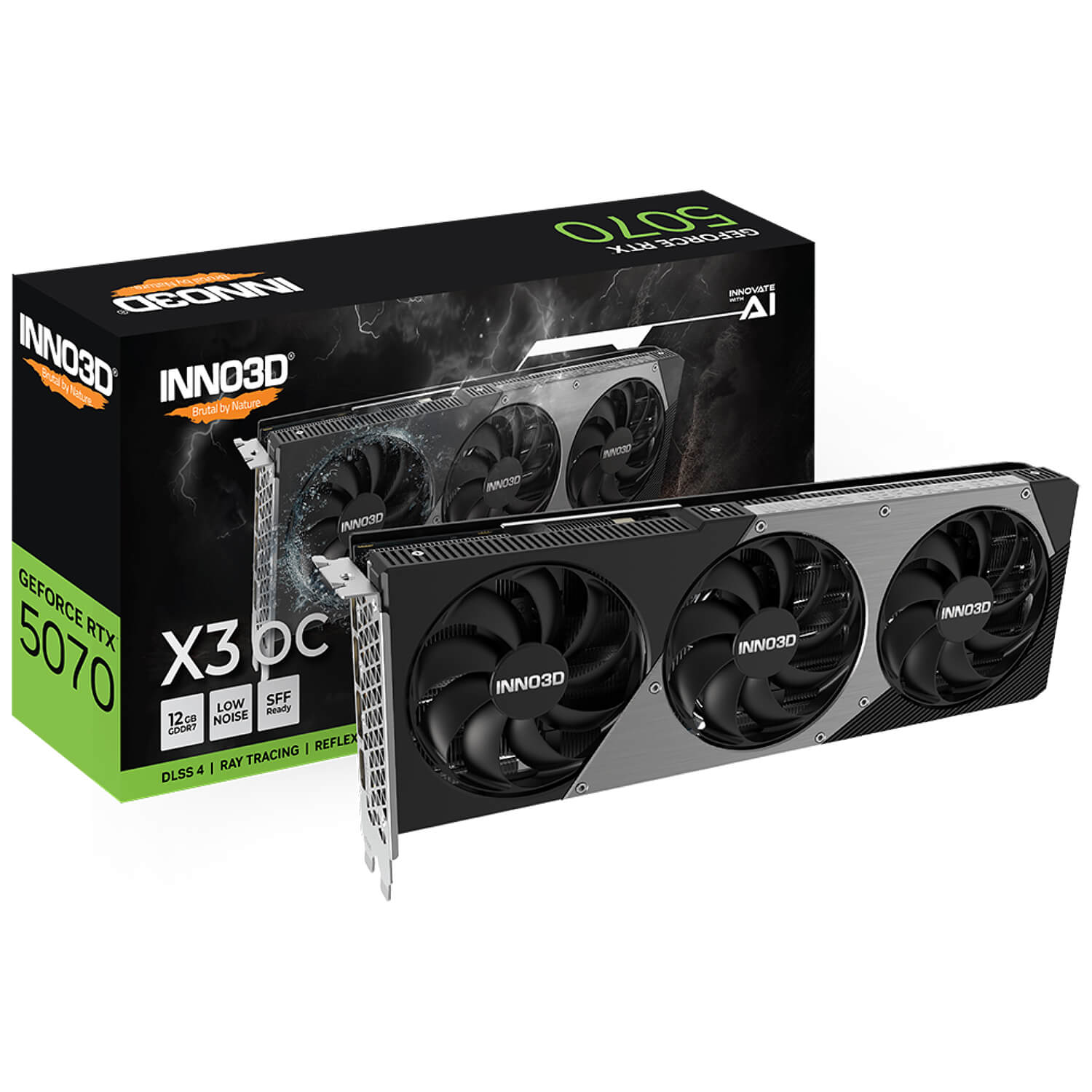 Inno3D nVIDIA Geforce RTX 5070 12GB GDDR7 Overclocked Triple Fan 3DP+HDMI