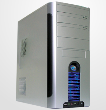 JSP-TECH H-550B EZCool 400W PS Front Blue Neon Light,F.panel Filter,Audio,Silver