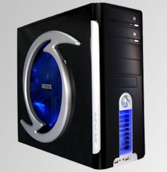 JSP-TECH H-550D-F25 EZCool 400W PS, Front Blue Neon Light,F.panel Filter,Audio,Black