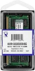 זכרון למחשב נייד KINGSTON SODIMM DDR3 1333MHZ 8192MB CL9