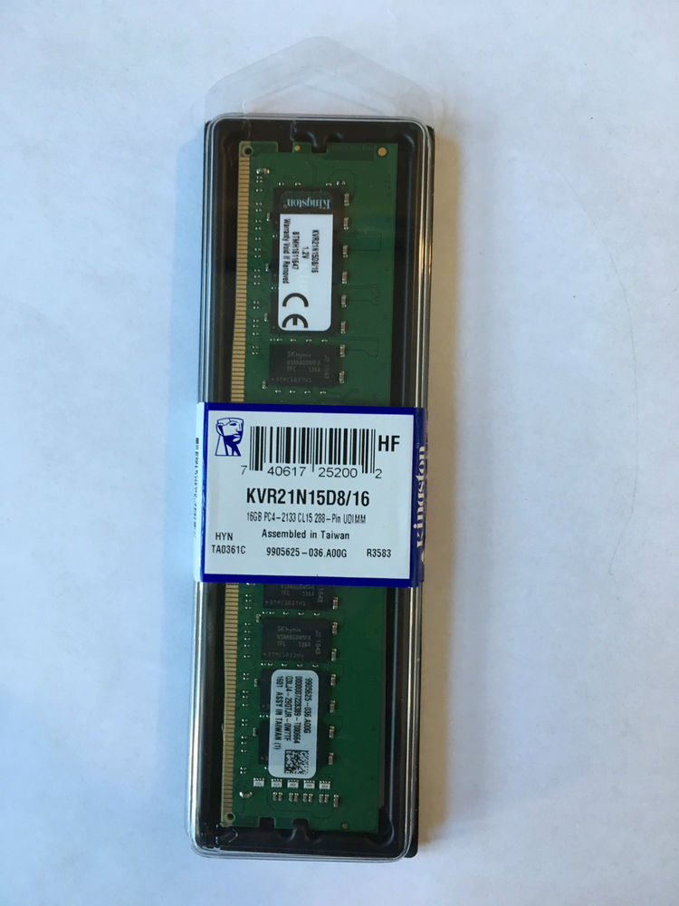 KINGSTON DDR4 16GB 2133MHz DDR4 Non-ECC CL15 DIMM SR x8 PC17000