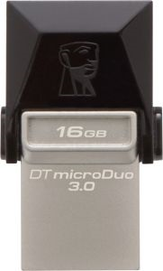דיסק נייד ‏Kingston DT microDuo USB 3.0/ micro USB OTG 16GB