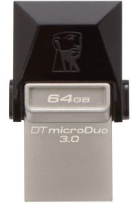 דיסק נייד ‏Kingston DT microDuo USB 3.0/ micro USB OTG 64GB