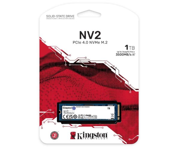 דיסק קשיח Kingston® 1000GB SSD NV2 M.2 2280 NVMe