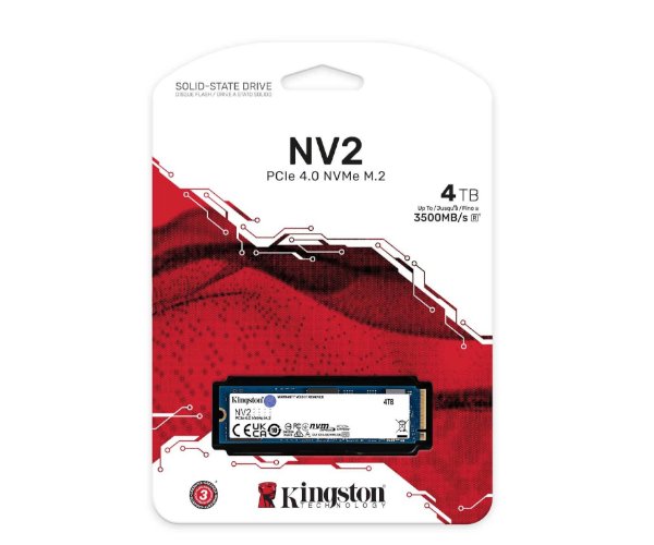דיסק קשיח Kingston® 4000GB SSD NV2 M.2 2280 NVMe