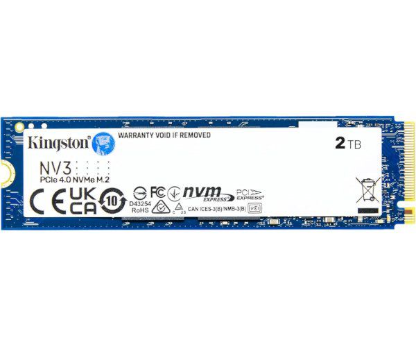 דיסק קשיח Kingston® 2000GB SSD NV3 M.2 2280 NVMe