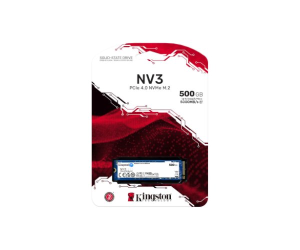 דיסק קשיח Kingston® 500GB SSD NV3 M.2 2280 NVMe