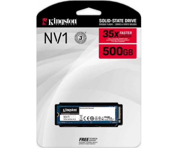 דיסק קשיח Kingston® 500GB SSD NV1 M.2 2280 NVMe