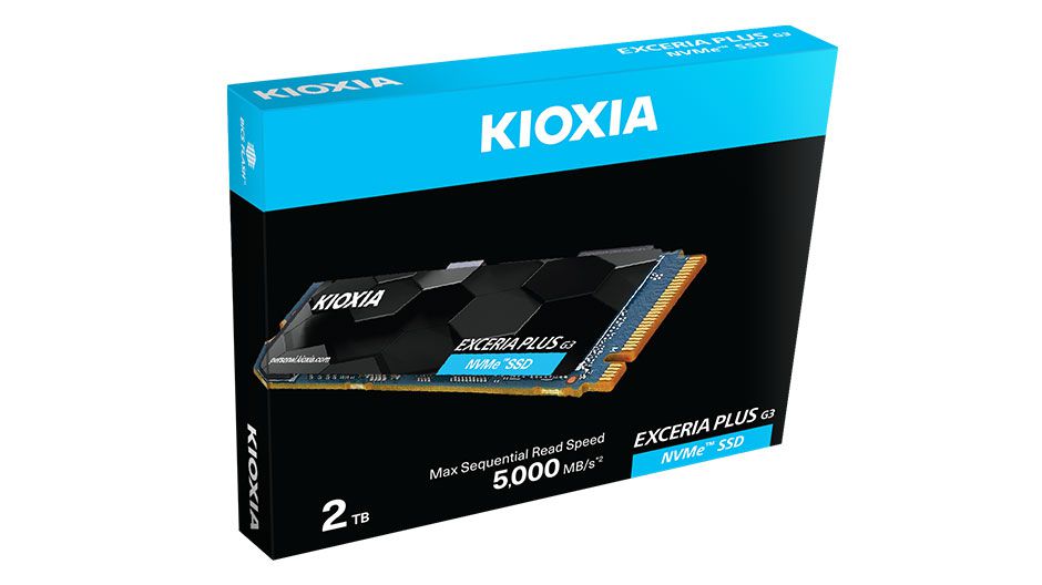 דיסק קשיח Kioxia® PCIe M2 2TB EXCERIA PLUS G3 NVMe 3D 5000MB-3900MB SSD (LSD10Z002TG8)