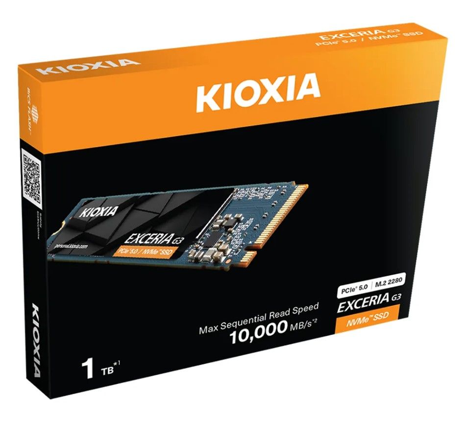 דיסק קשיח Kioxia® PCIe M2 1TB EXCERIA G3 NVMe 10000MB-8900MB SSD (LVC10Z001TG8)