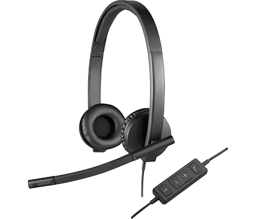 אוזניות למחשב Logitech® Headset H570e (+MIC) SKYPE Certified USB