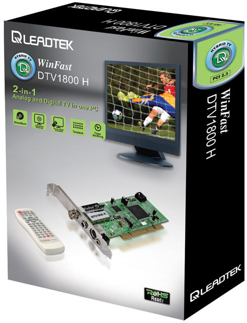 כ.טלביזיה +שלט Leadtek WinFast DTV1800