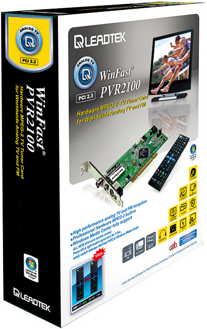 כ.טלביזיה +שלט Leadtek WinFast PVR2100