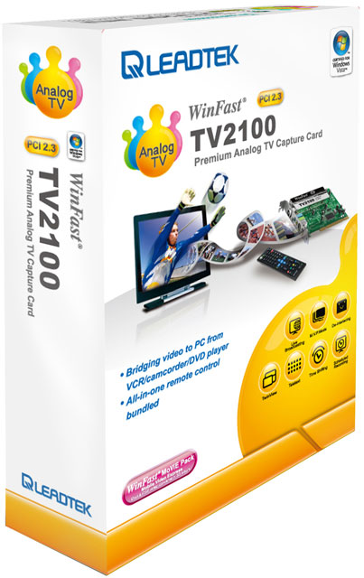 כ.טלביזיה +שלט Leadtek WinFast TV2100