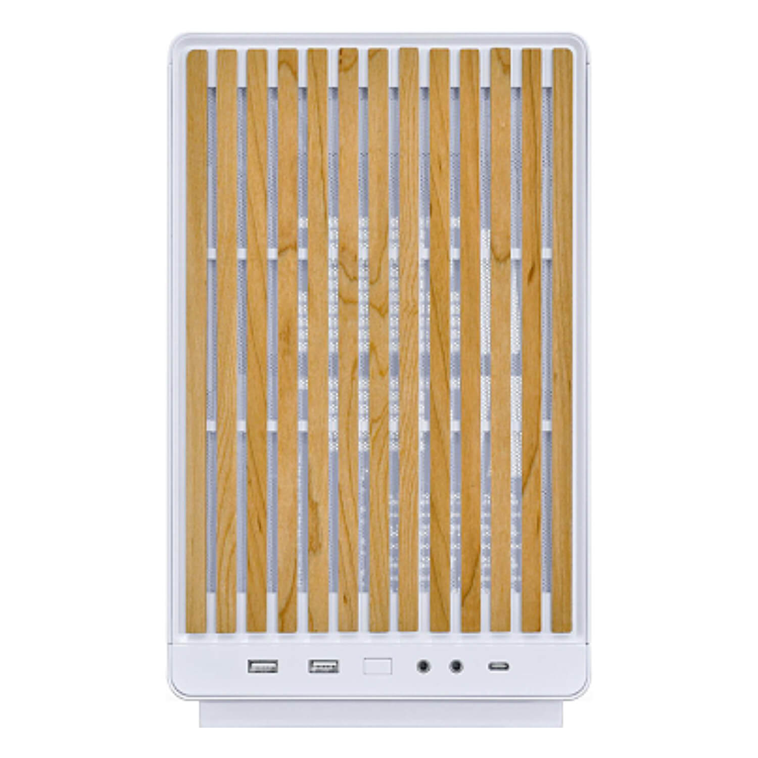 Lian-Li A3 Wood and Glass Edition White ,Tool-free, NO PSU , 3USB2/3.0, Audio & speaker