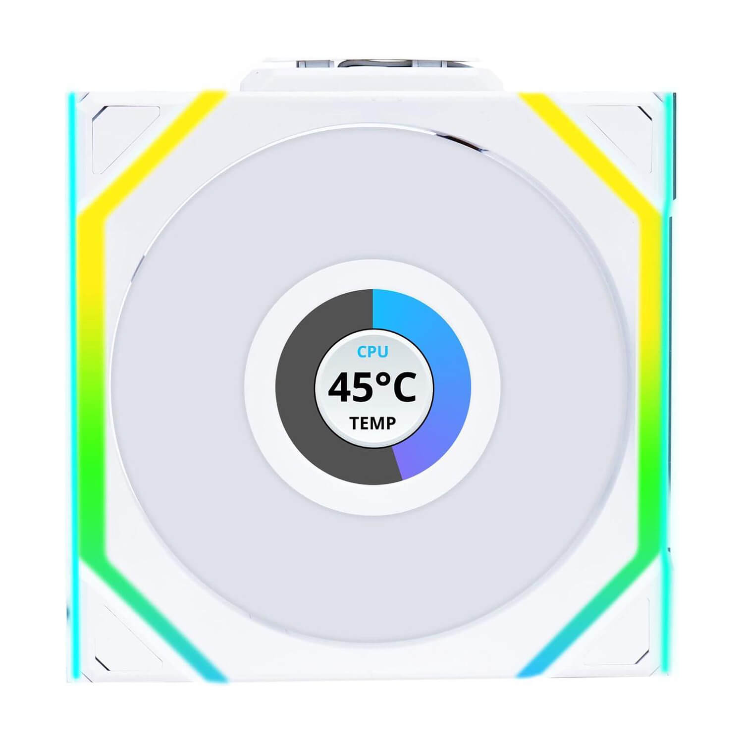 מאורר לבן למארז Lian-Li UNI SL Wireless LCD 120mm White Fan