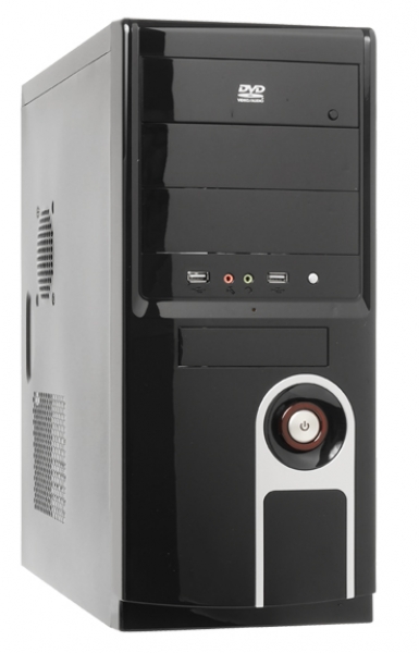 LINKWORLD 10800 500W + 24pin, 80mm Fan, USB2.0,SATA POWER,F.AUDIO ,SILVER/BLACK