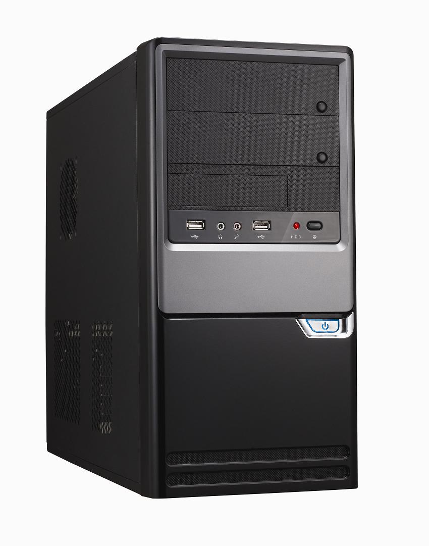 LINKWORLD 1501 500W + 24pin, 80mm Fan, USB2.0,SATA POWER,F.AUDIO ,SILVER/BLACK