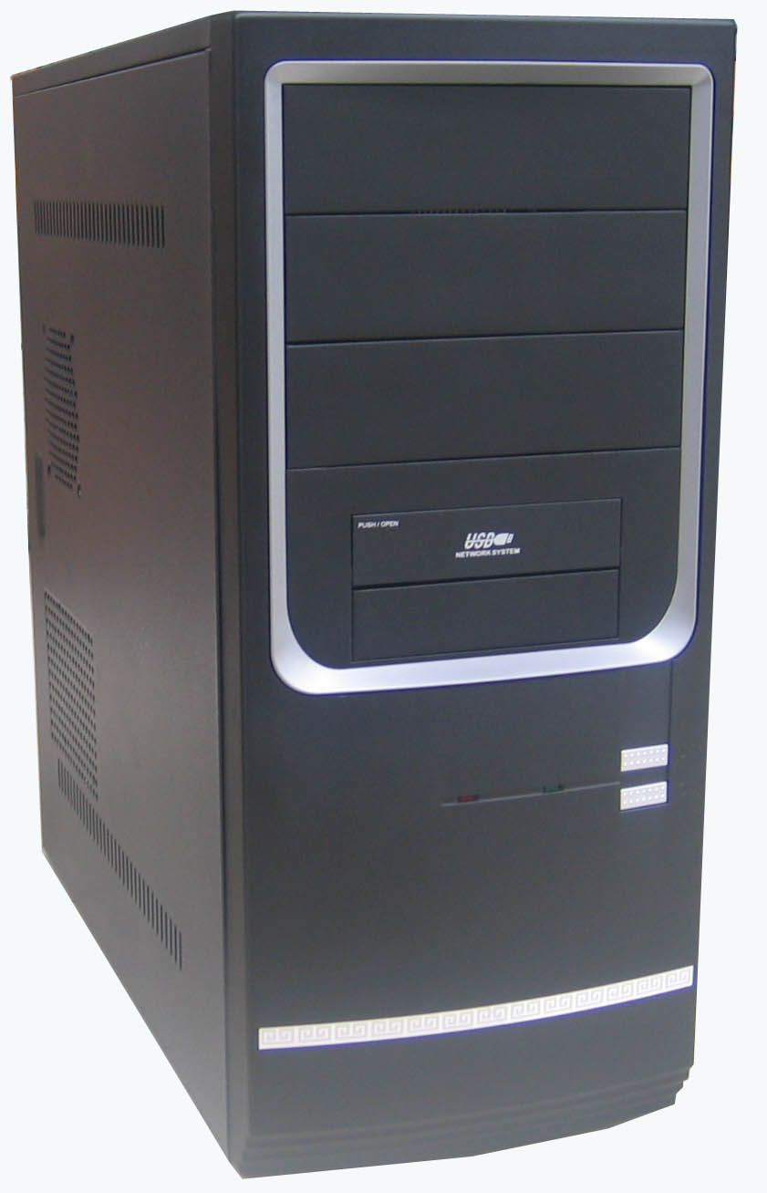 LINKWORLD JZ-1667 500W + 24pin, 80mm Fan, USB2.0,SATA POWER,F.AUDIO ,SILVER/BLACK